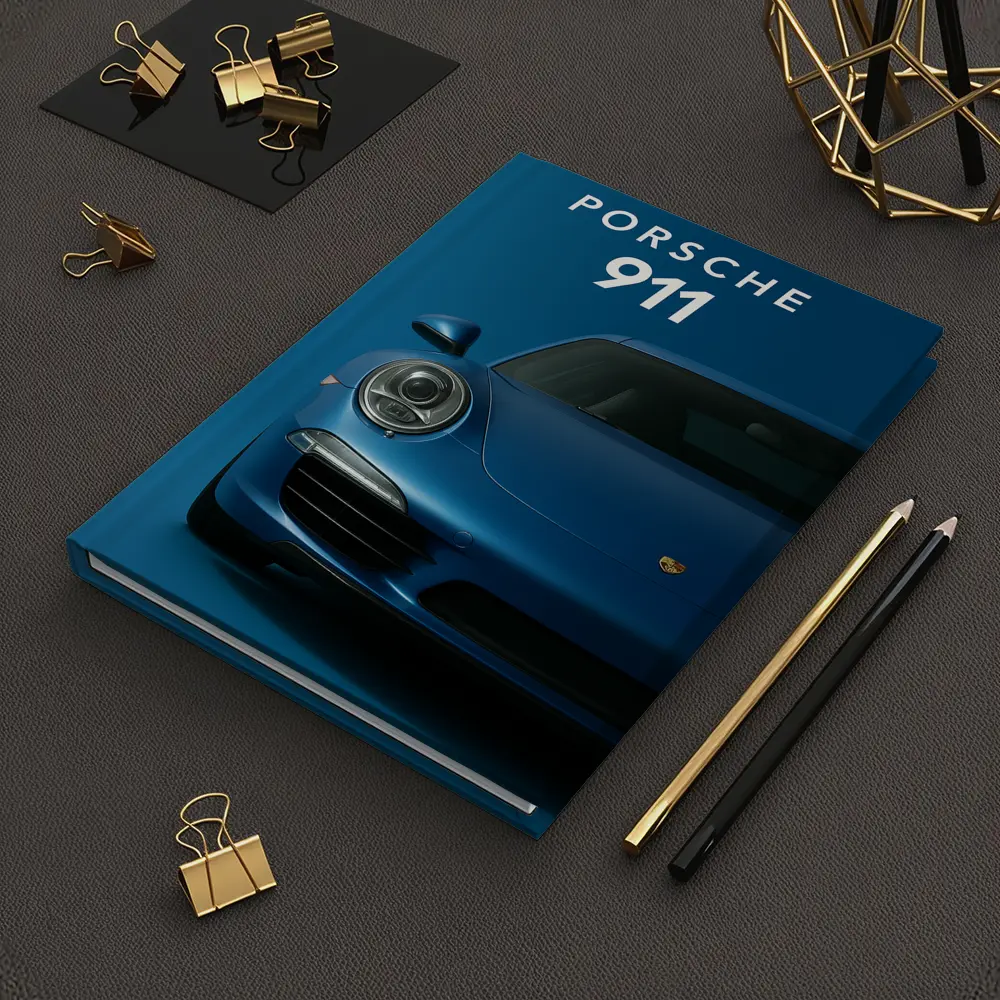Porsche 911 Blue Studio Front View – Notebooks