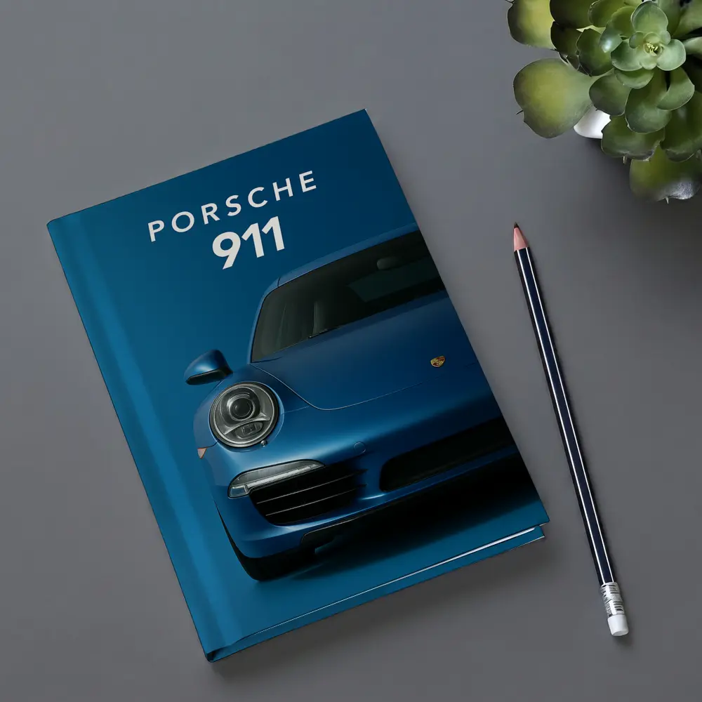 Porsche 911 Blue Studio Front View – Notebooks