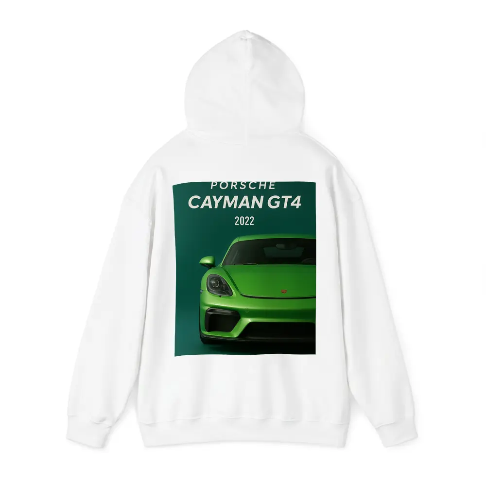 Porsche Cayman GT4 Green Front View – Hoodies