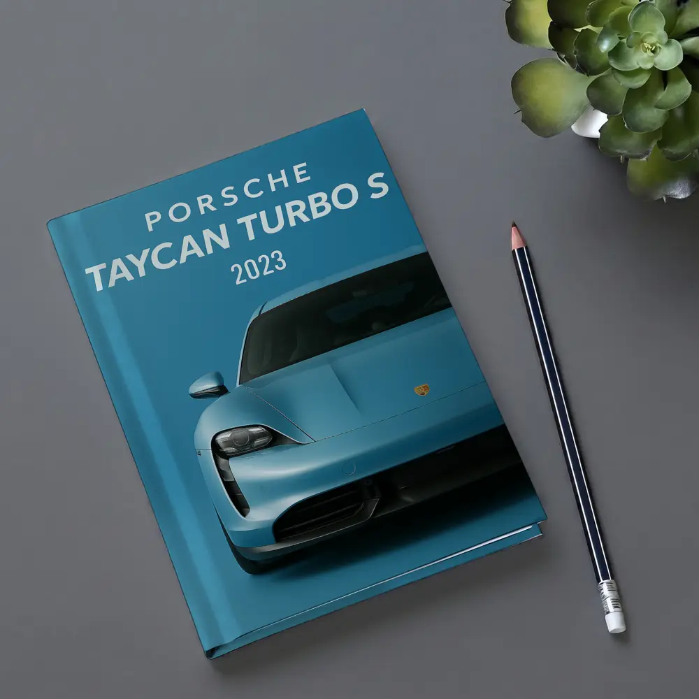 Porsche Taycan Turbo S Blue Front View – Notebooks