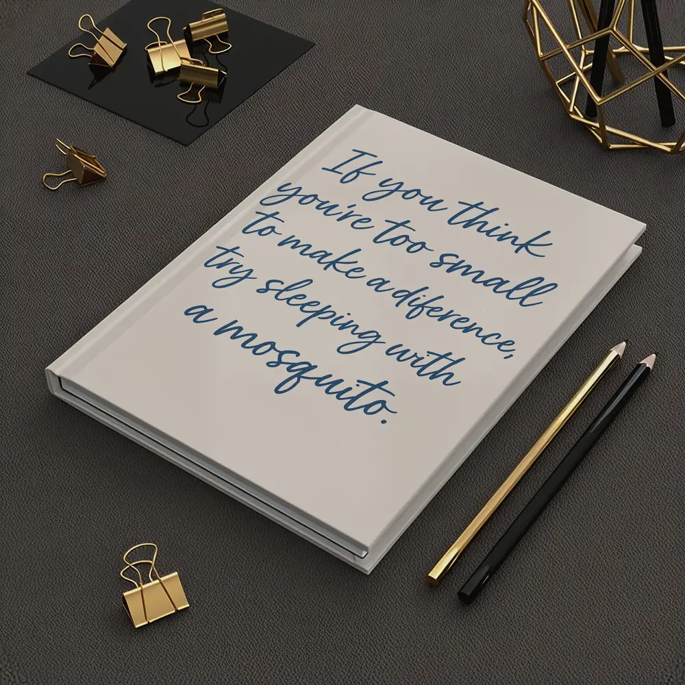 Mosquito Quote Script Art Beige Background – Notebooks