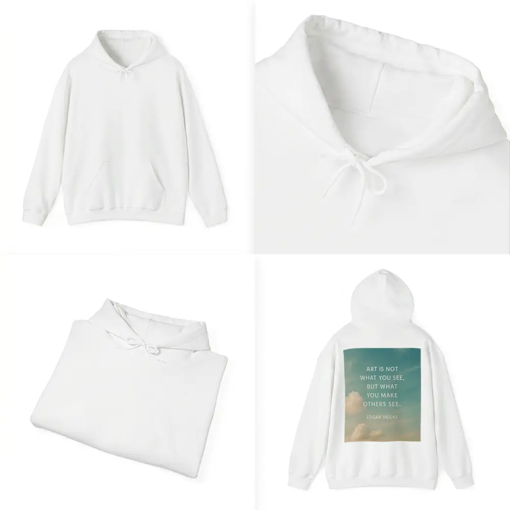 Edgar Degas Art Quote Sky Background – Hoodies
