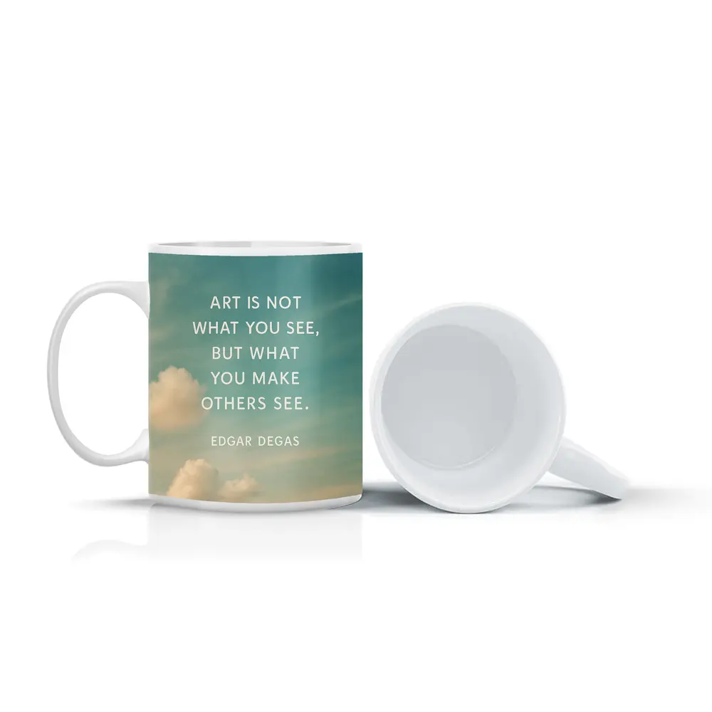 Edgar Degas Art Quote Sky Background – Mugs