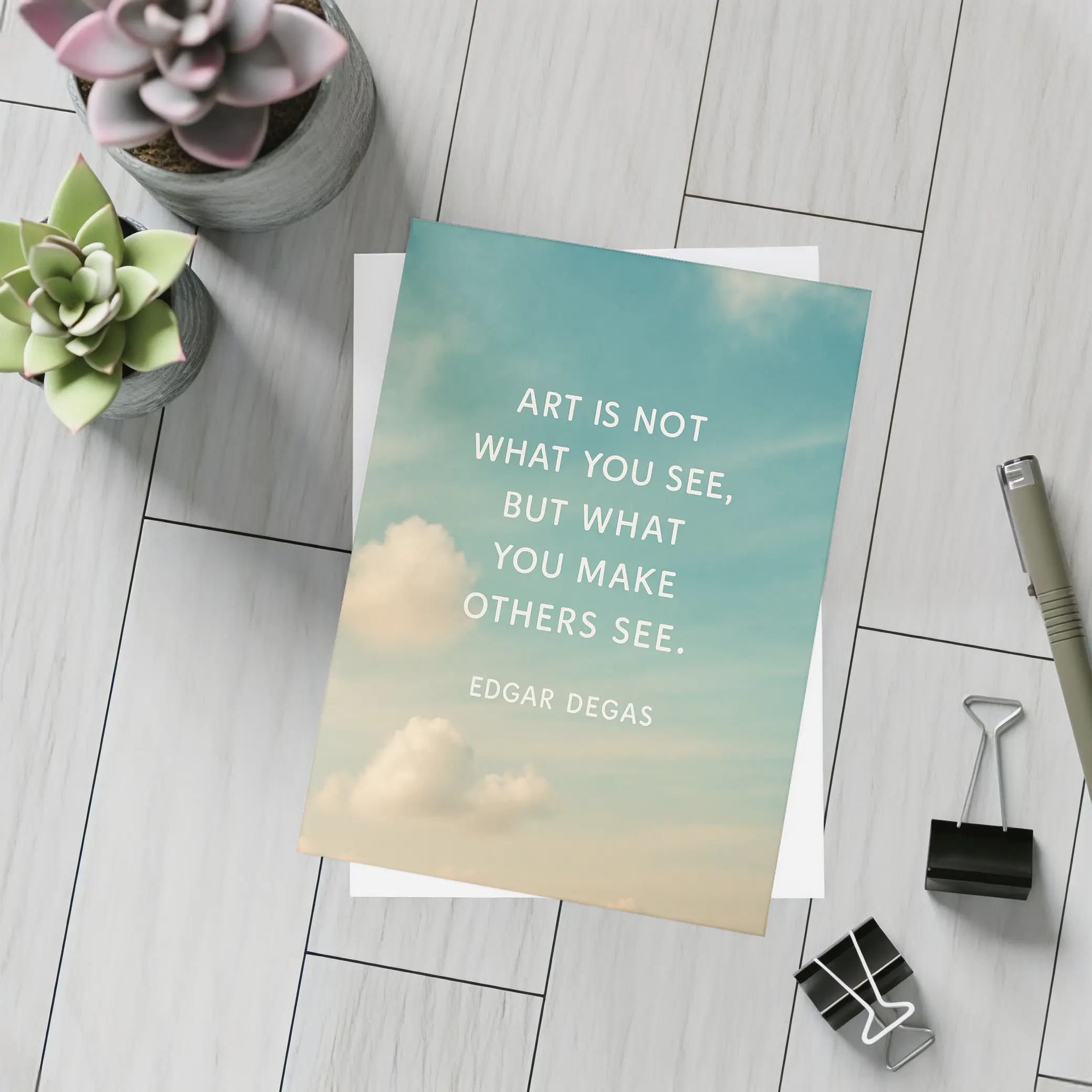 Edgar Degas Art Quote Sky Background – Postcards