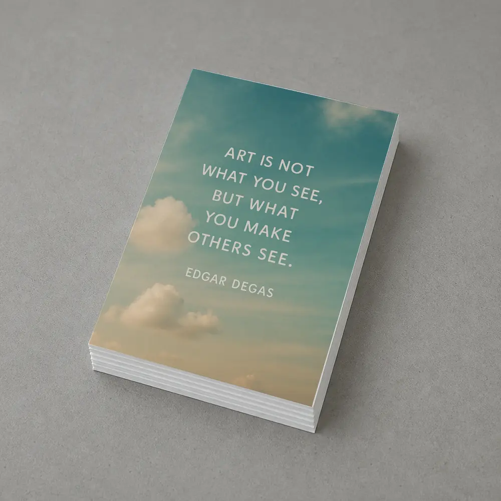 Edgar Degas Art Quote Sky Background – Postcards