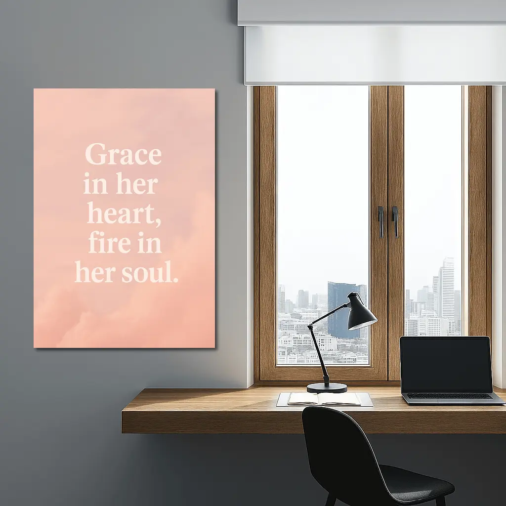 Grace In Her Heart Fire In Soul – Wall Art