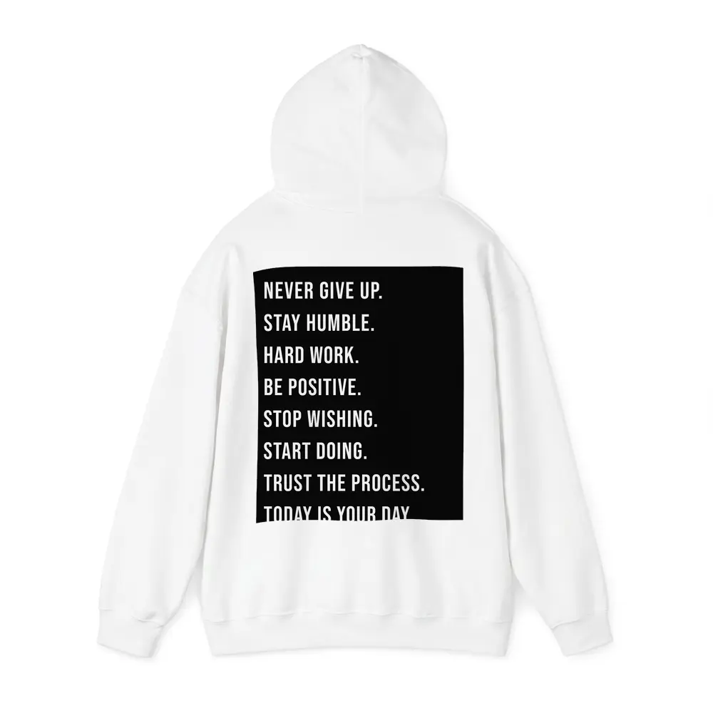 No Excuses Hard Work Motivational Quote Black – Hoodies