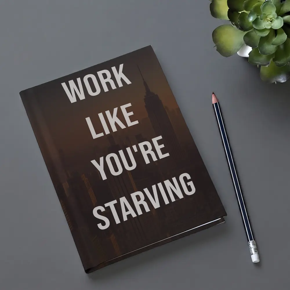 Work Like You Are Starving City Quote – Notebooks