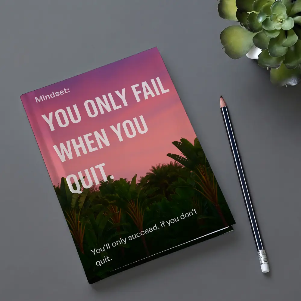 You Only Fail When You Quit Mindset – Notebooks