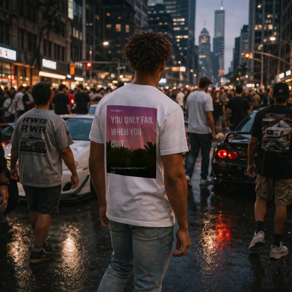 You Only Fail When You Quit Mindset – T-Shirts