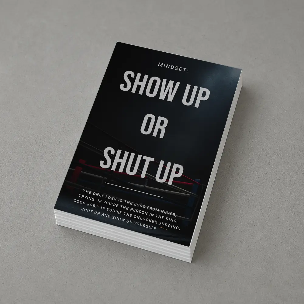 Show Up Or Shut Up Boxing Ring Quote – Postcards