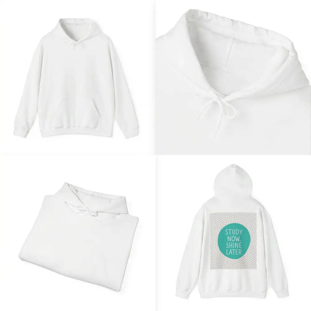 Study Now Shine Later Teal Polka Dot – Hoodies