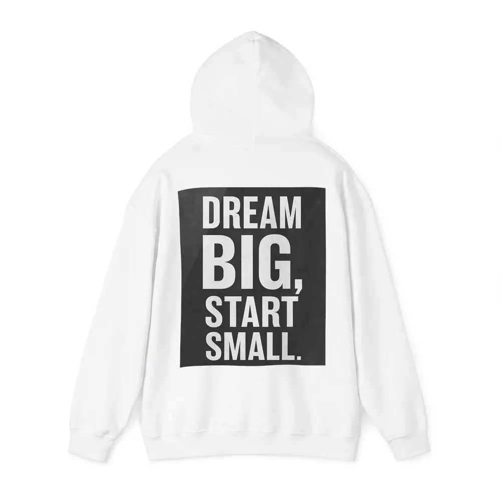 Dream Big Start Small Dark Chalkboard Quote – Hoodies