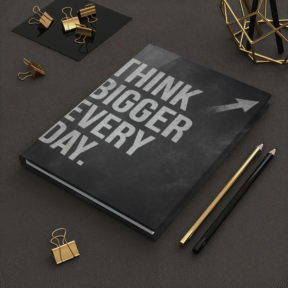 Think Bigger Every Day Chalkboard Motivational Art – Notebooks