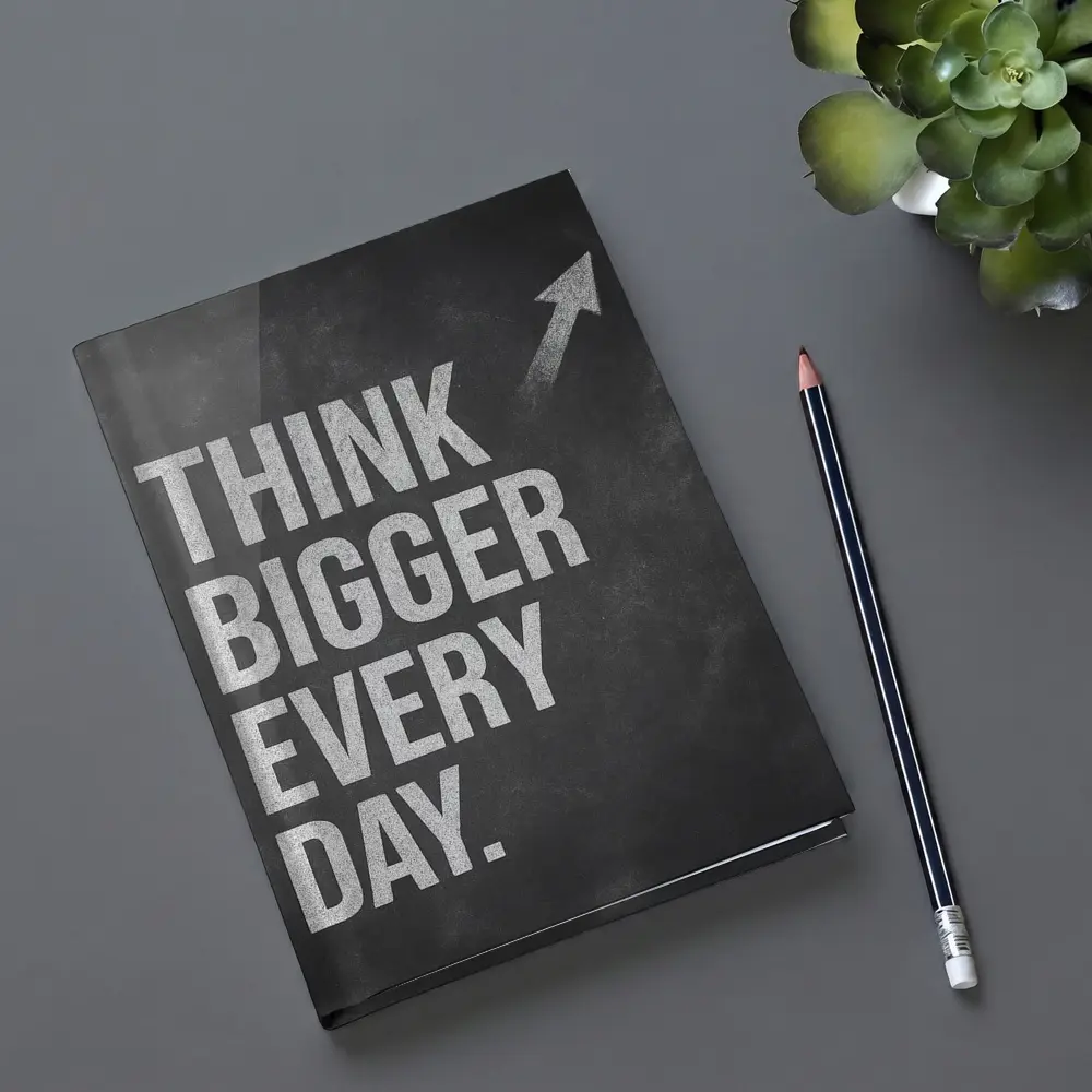 Think Bigger Every Day Chalkboard Motivational Art – Notebooks