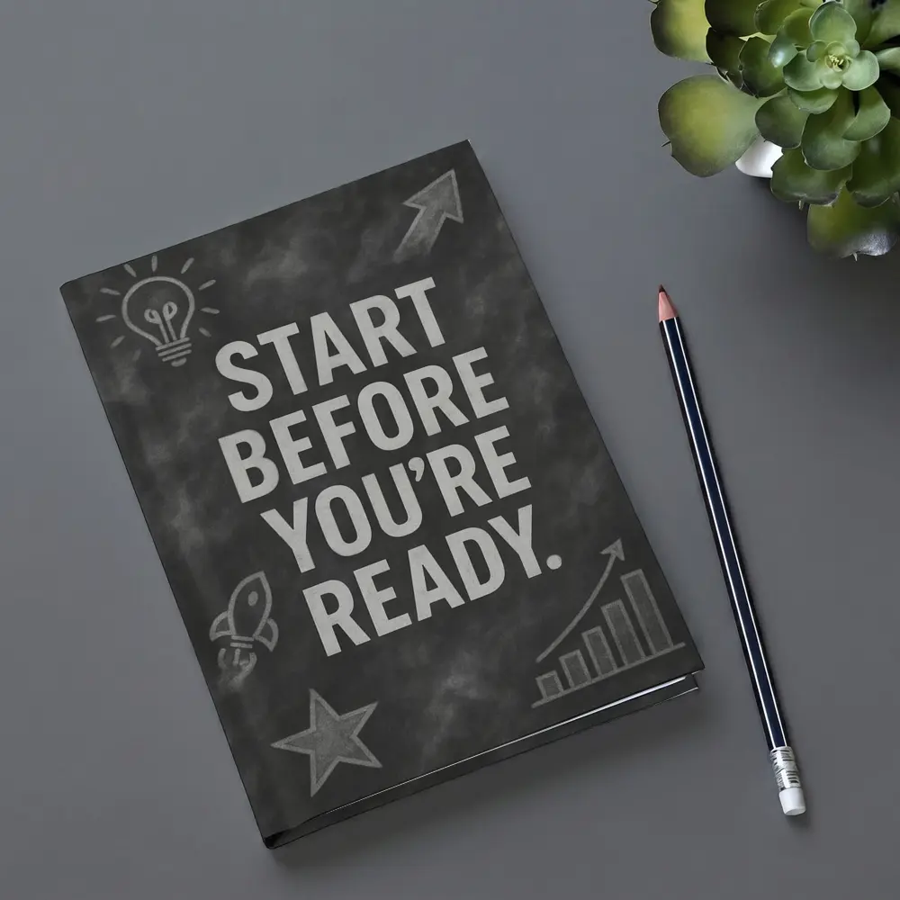 Start Before You Are Ready Chalkboard Quote – Notebooks