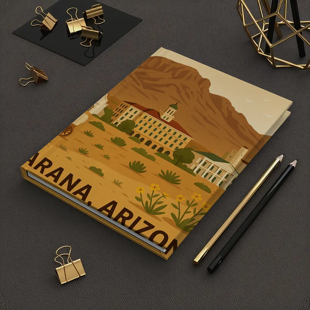Marana Arizona Desert Town Illustration Art – Notebooks