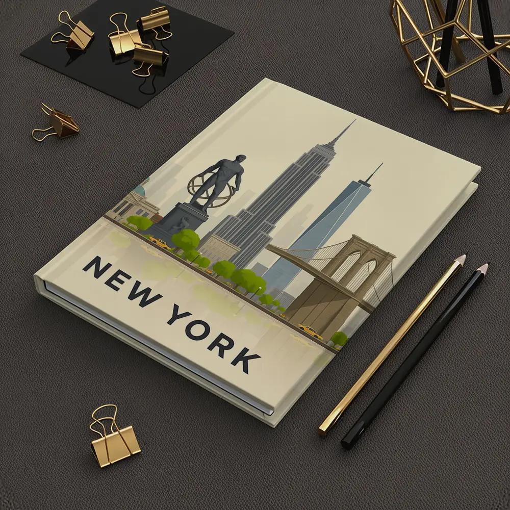 New York City Skyline Flat Illustration Art – Notebooks