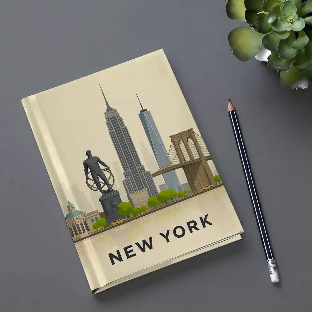 New York City Skyline Flat Illustration Art – Notebooks