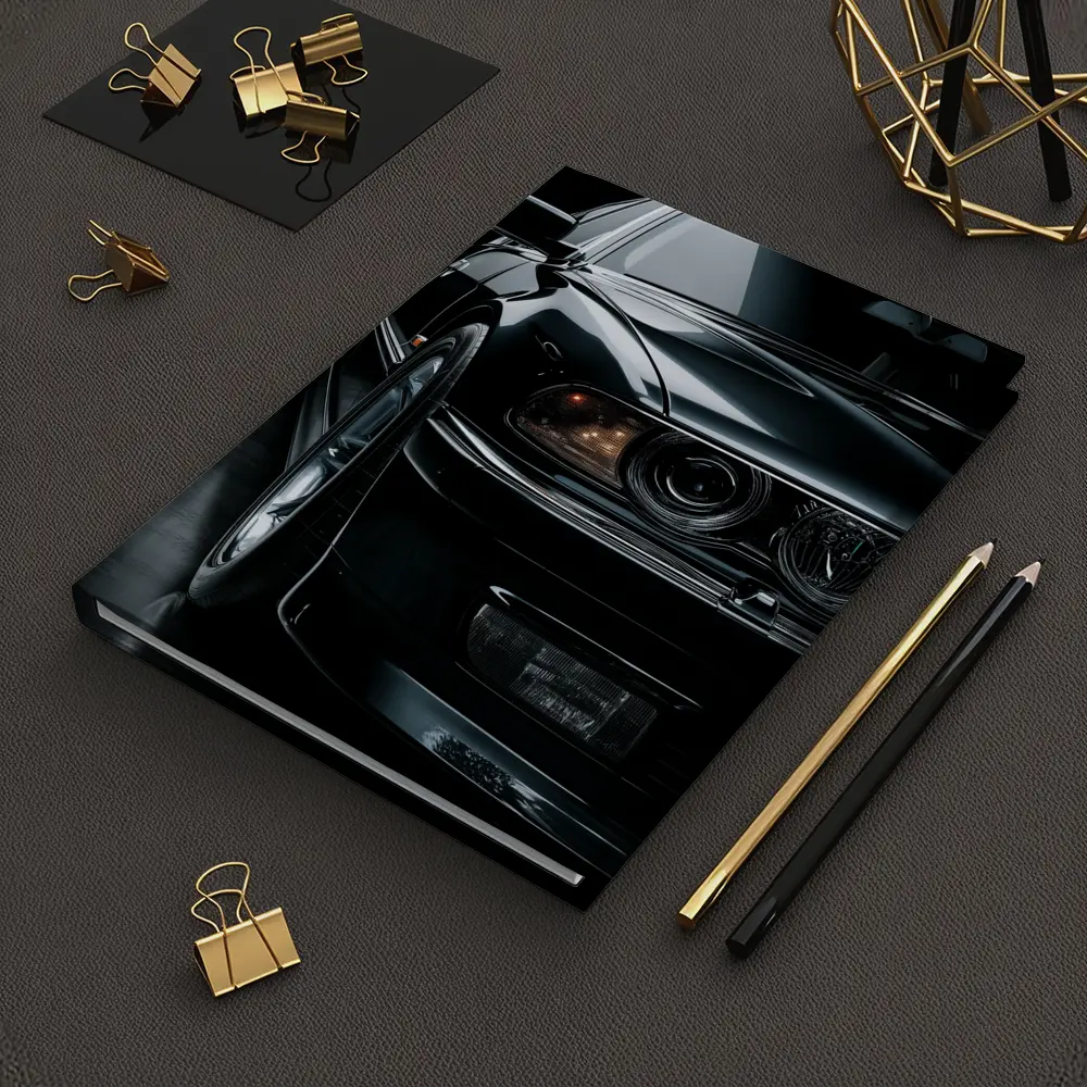 BMW M5 Black Studio Dark Background – Notebooks