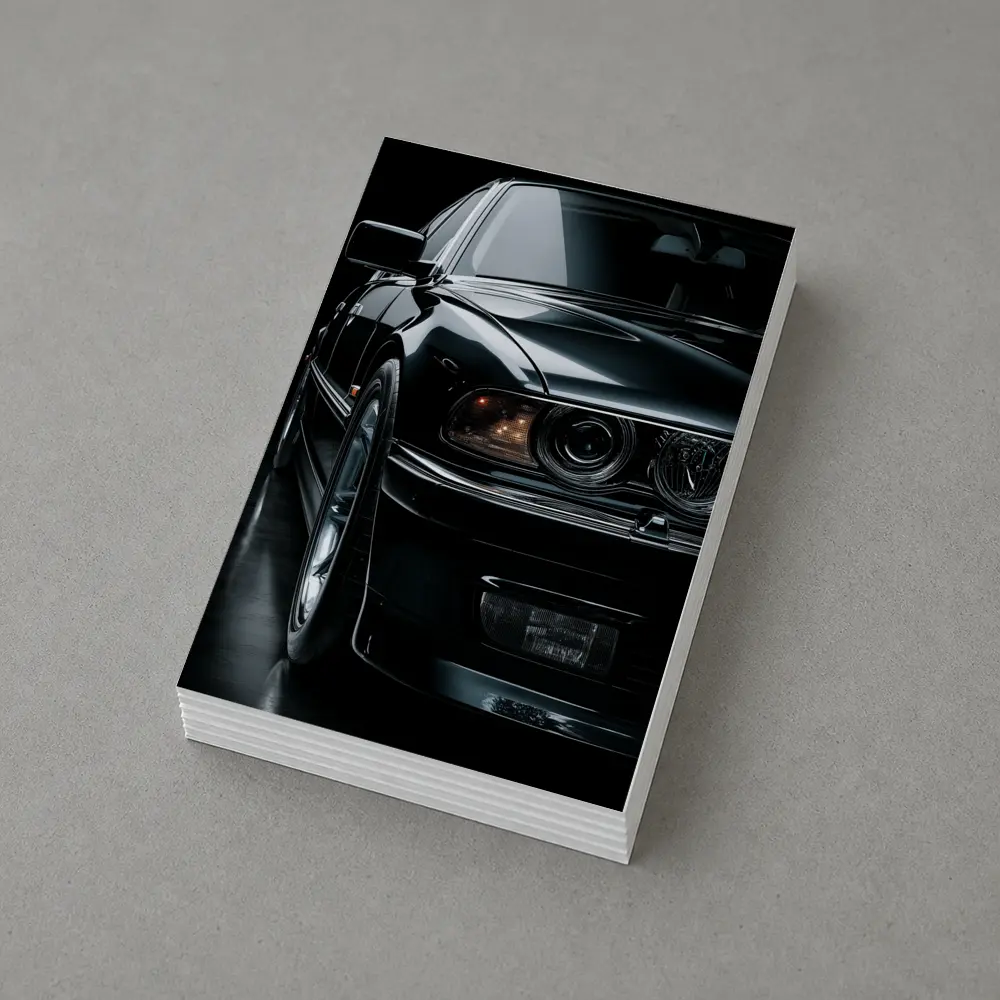 BMW M5 Black Studio Dark Background – Postcards