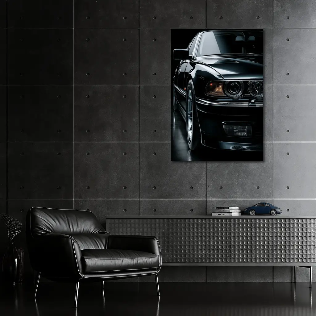 BMW M5 Black Studio Dark Background – Wall Art
