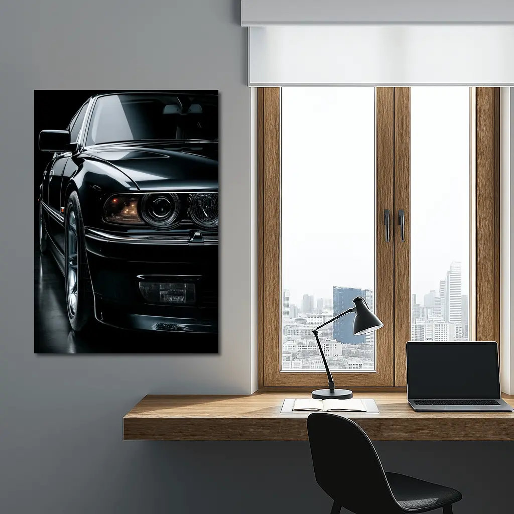 BMW M5 Black Studio Dark Background – Wall Art