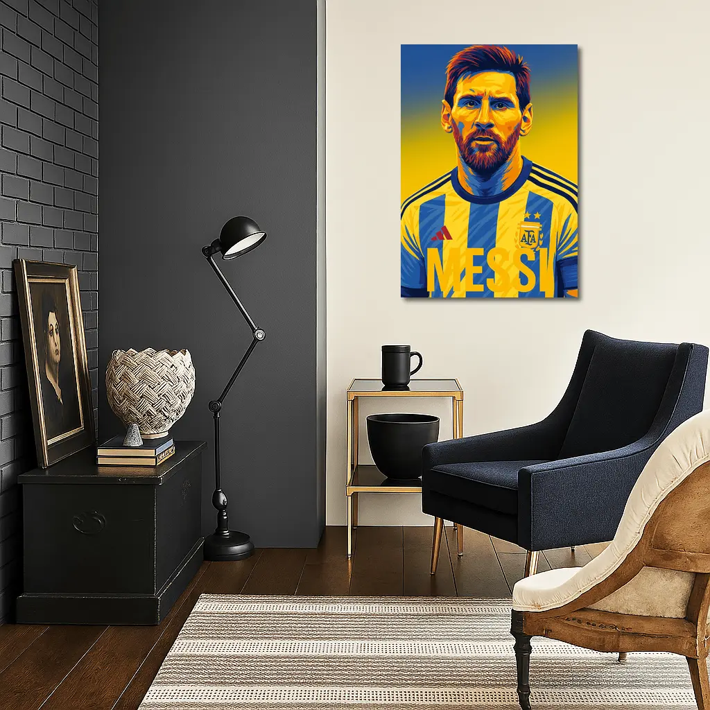Messi Argentina Soccer Player Pop Art – Wall Art