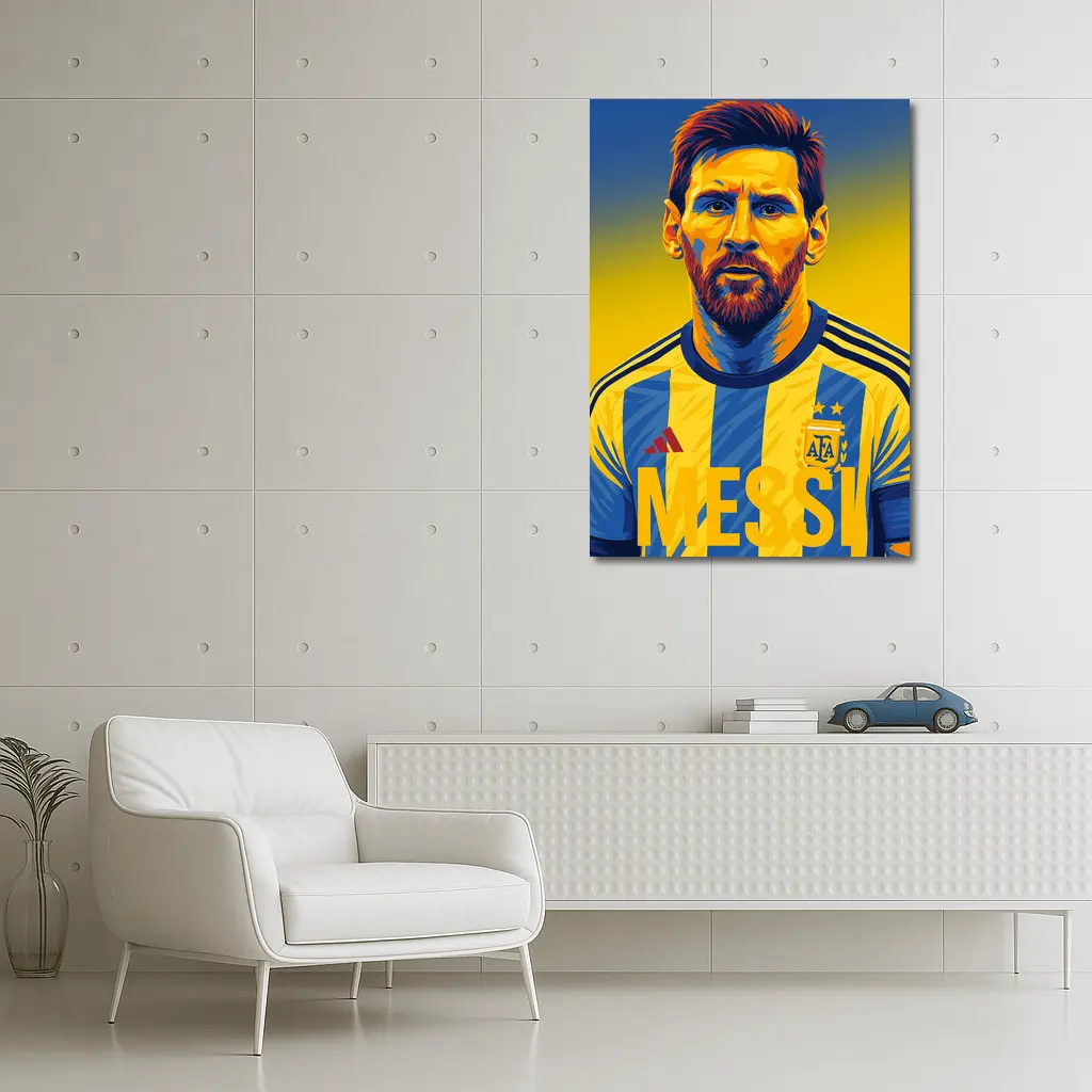 Messi Argentina Soccer Player Pop Art – Wall Art