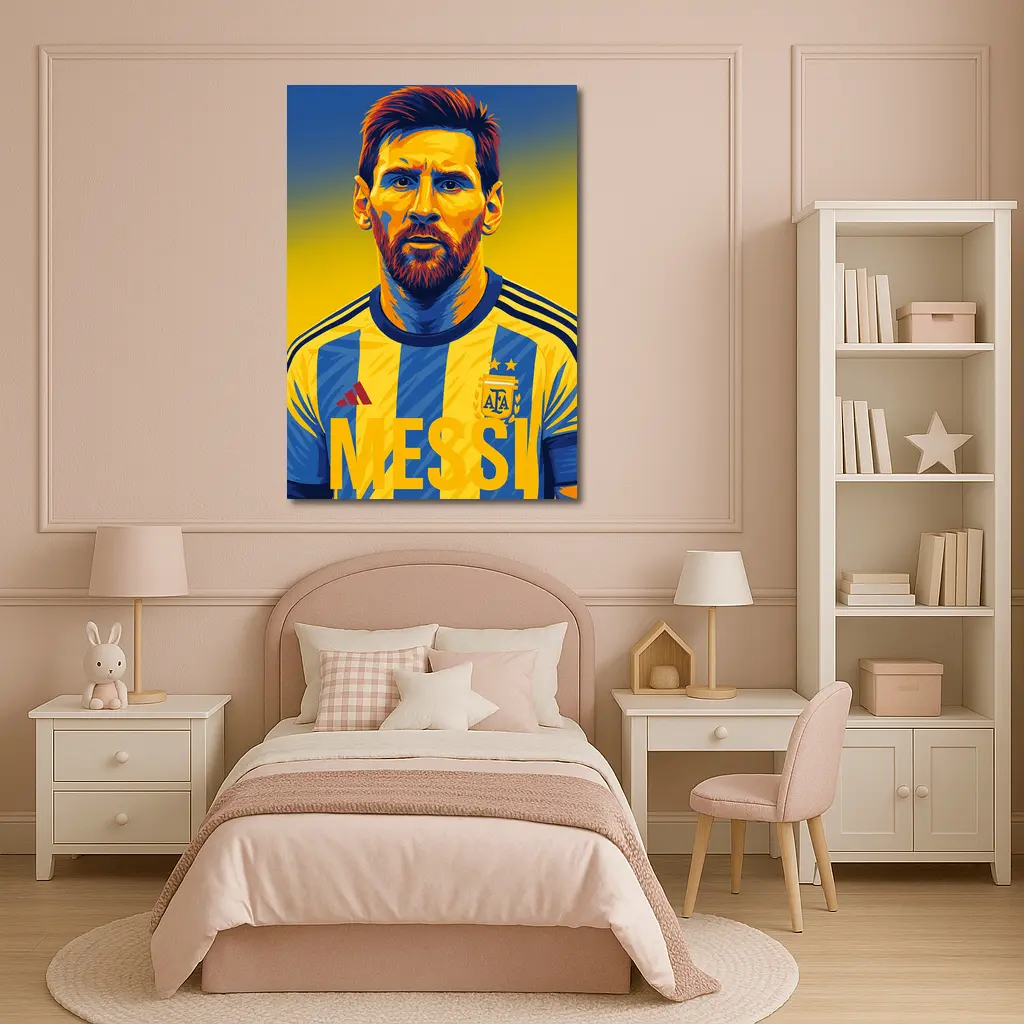 Messi Argentina Soccer Player Pop Art – Wall Art