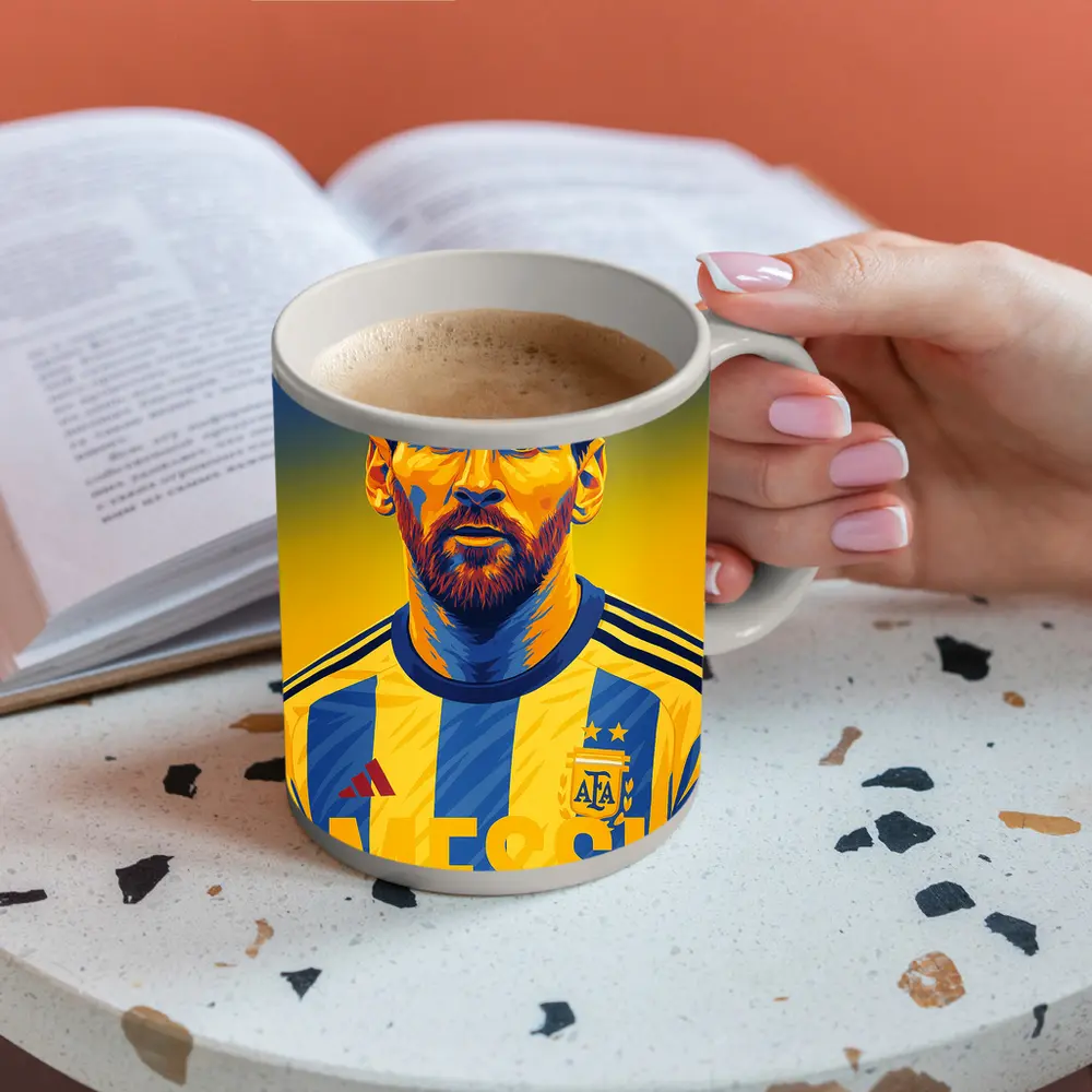 Messi Argentina Soccer Player Pop Art – Mugs