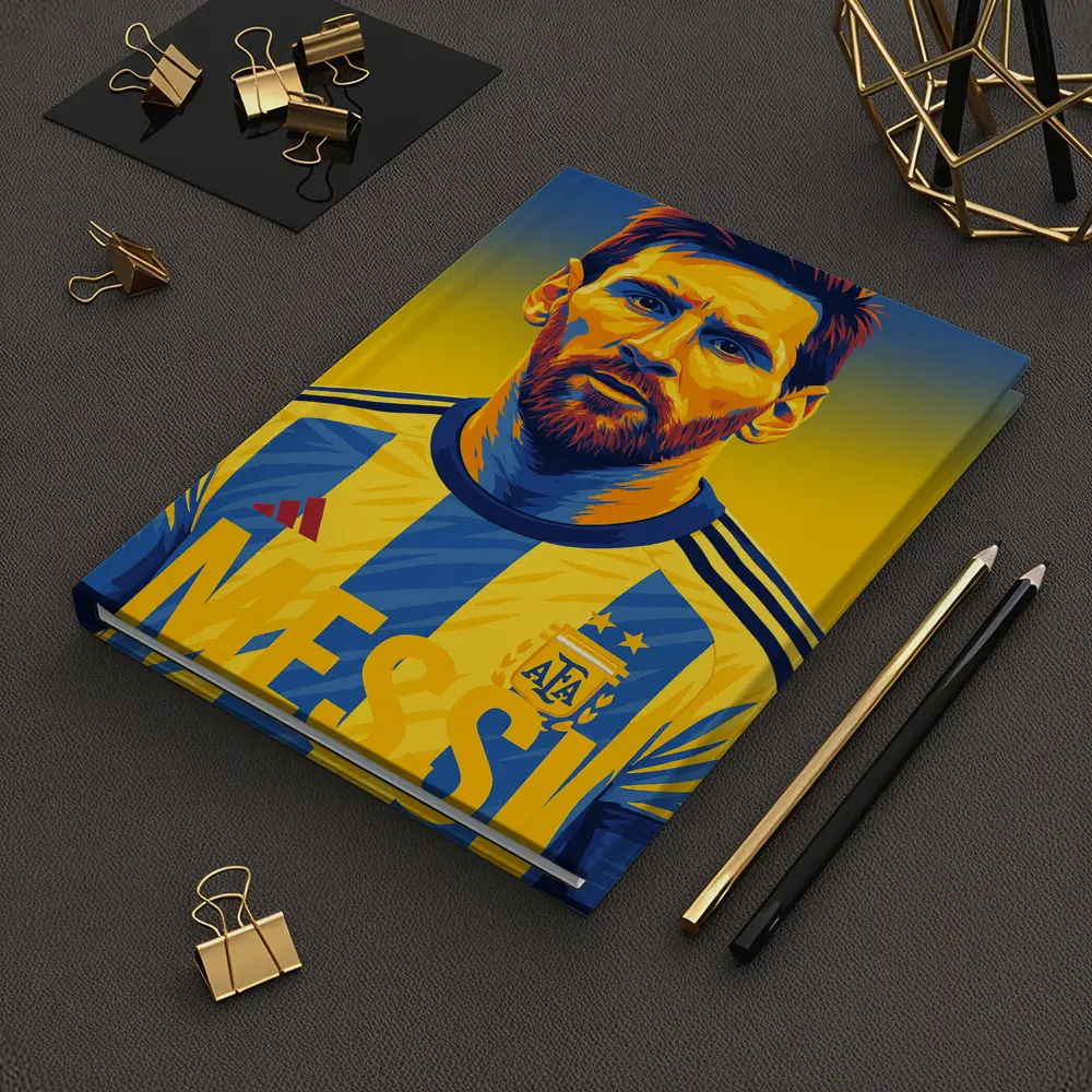 Messi Argentina Soccer Player Pop Art – Notebooks
