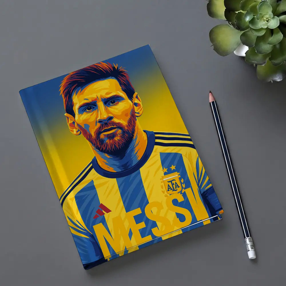 Messi Argentina Soccer Player Pop Art – Notebooks