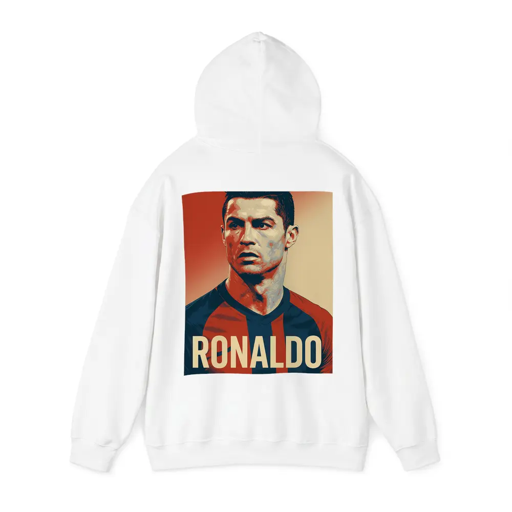 Ronaldo Soccer Player Bold Red Portrait – Hoodies