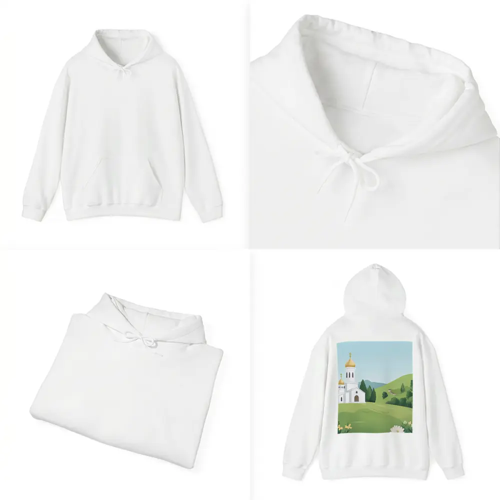 Orthodox Church Golden Domes Green Hills – Hoodies