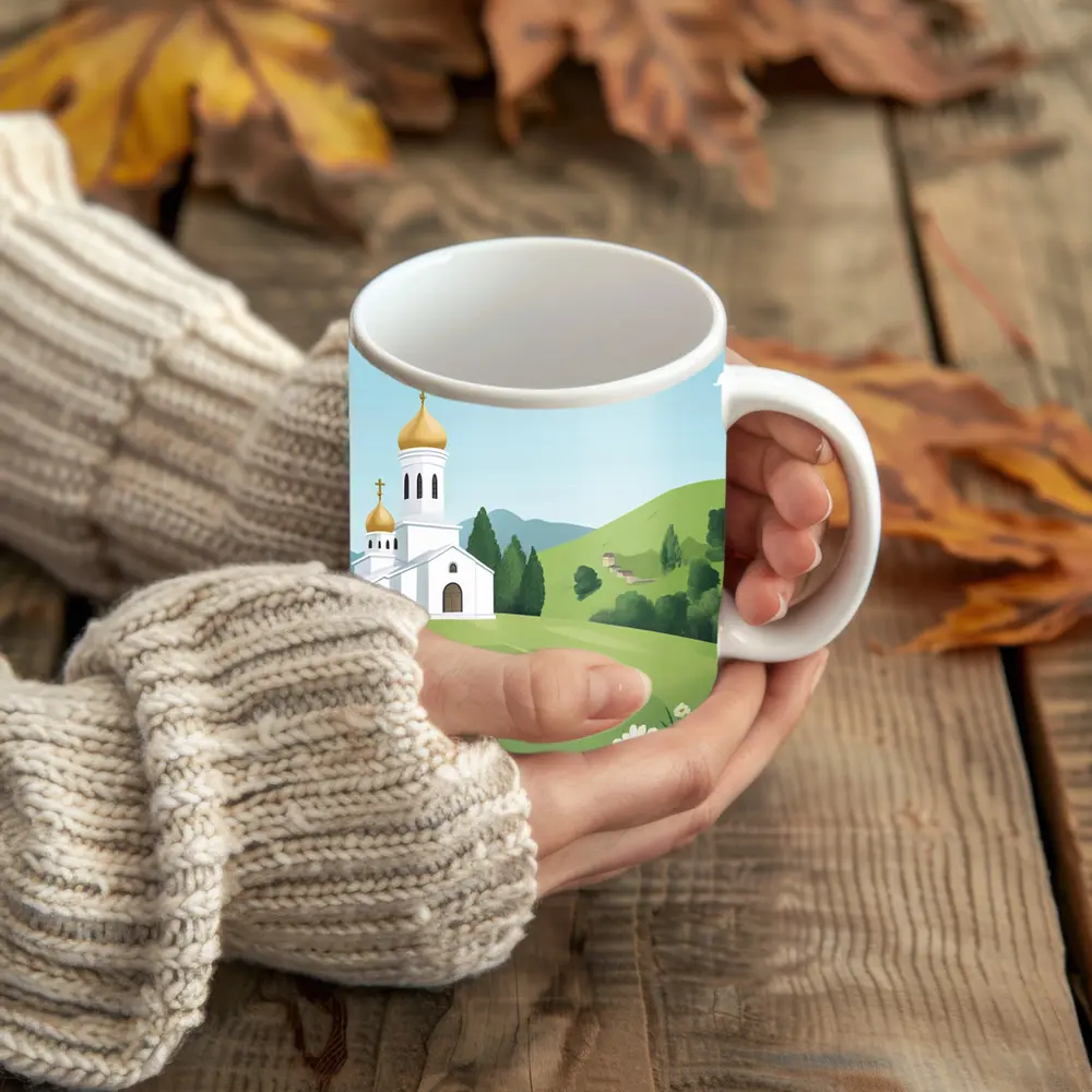 Orthodox Church Golden Domes Green Hills – Mugs