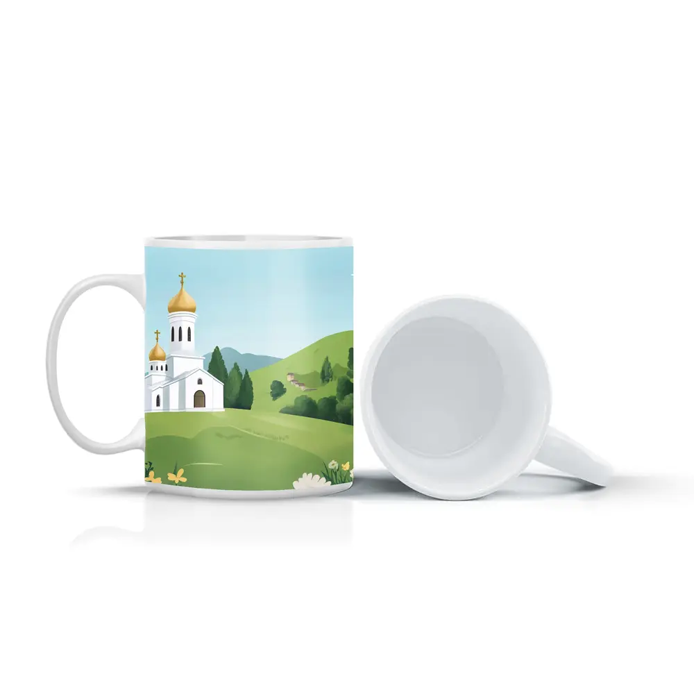 Orthodox Church Golden Domes Green Hills – Mugs