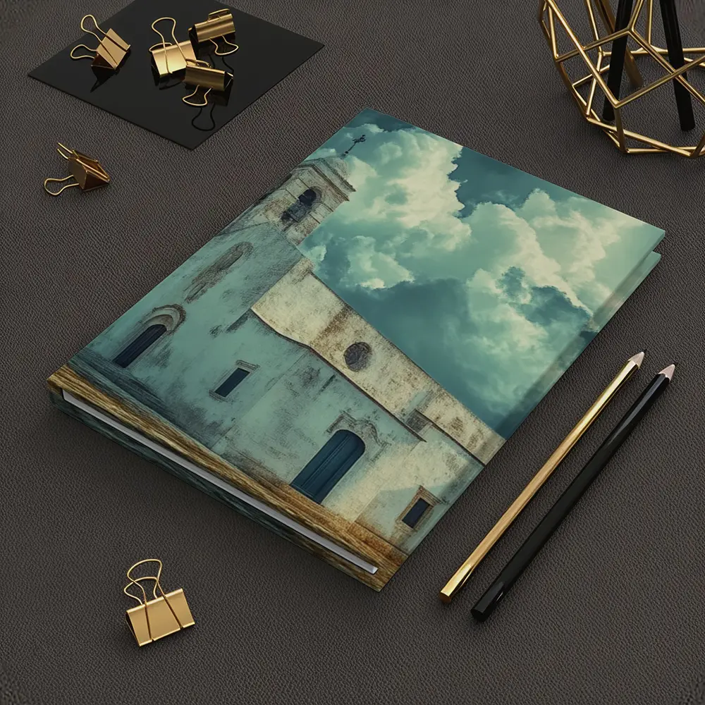 White Church Storm Clouds Dramatic Sky – Notebooks