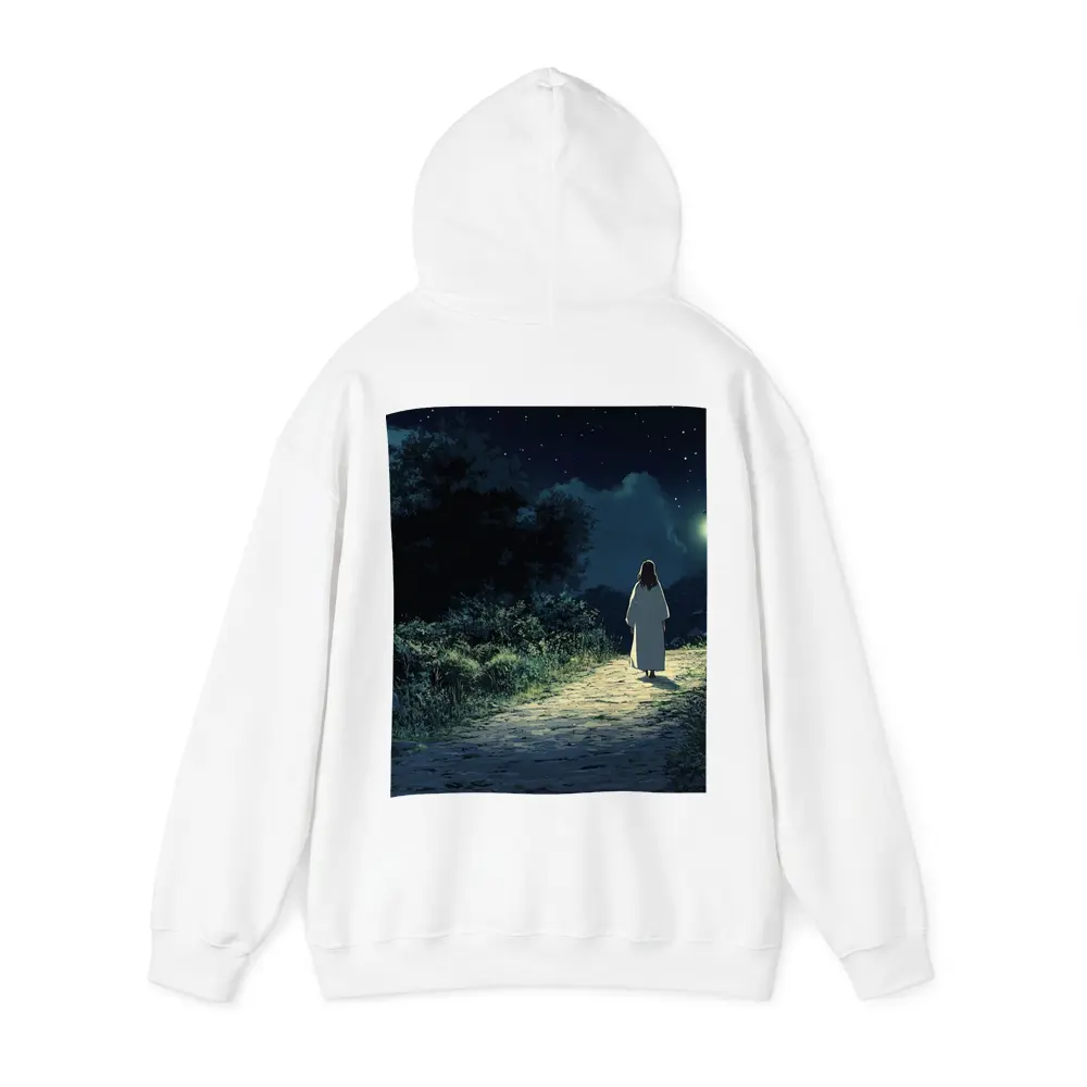Anime Figure Walking Starry Night Path – Hoodies