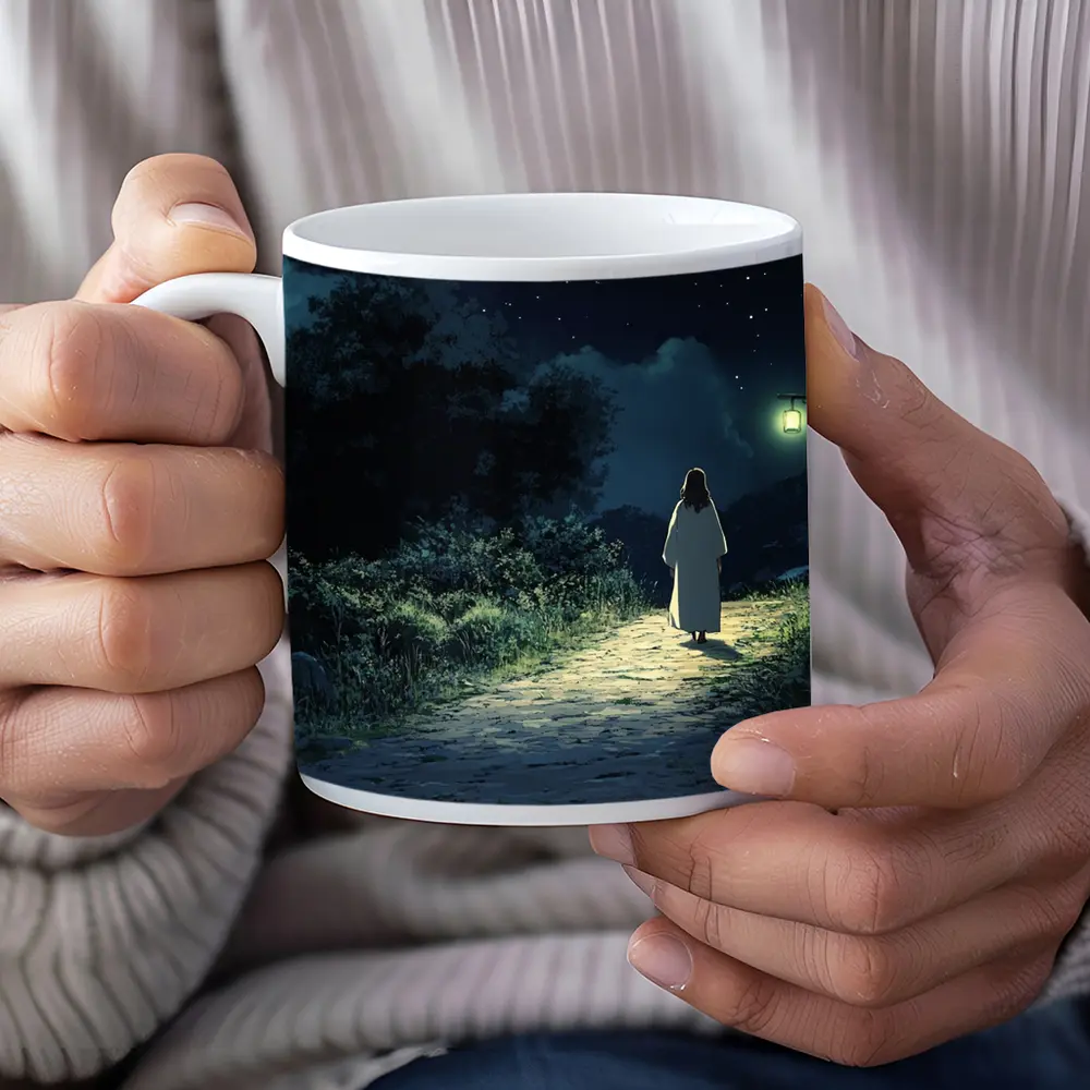 Anime Figure Walking Starry Night Path – Mugs