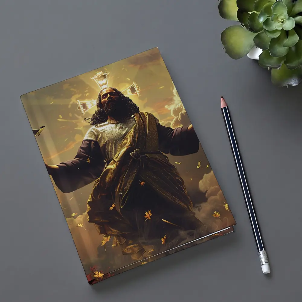 Jesus Christ Rising Above Clouds With Birds – Notebooks