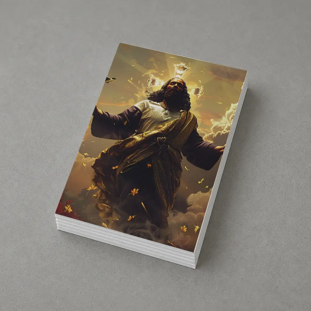 Jesus Christ Rising Above Clouds With Birds – Postcards