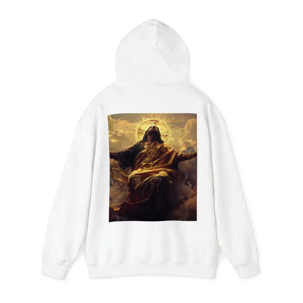 Jesus Christ Ascending Gold Divine Clouds Art – Hoodies