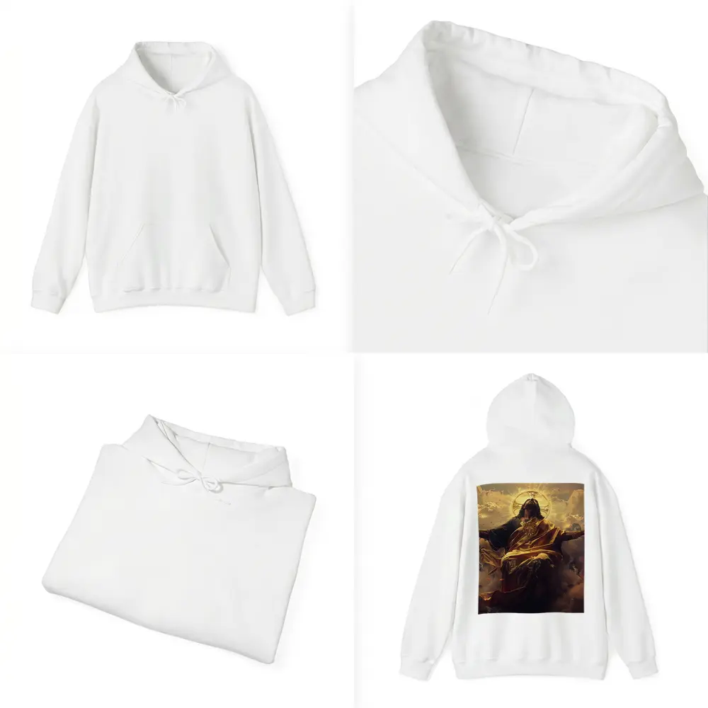 Jesus Christ Ascending Gold Divine Clouds Art – Hoodies