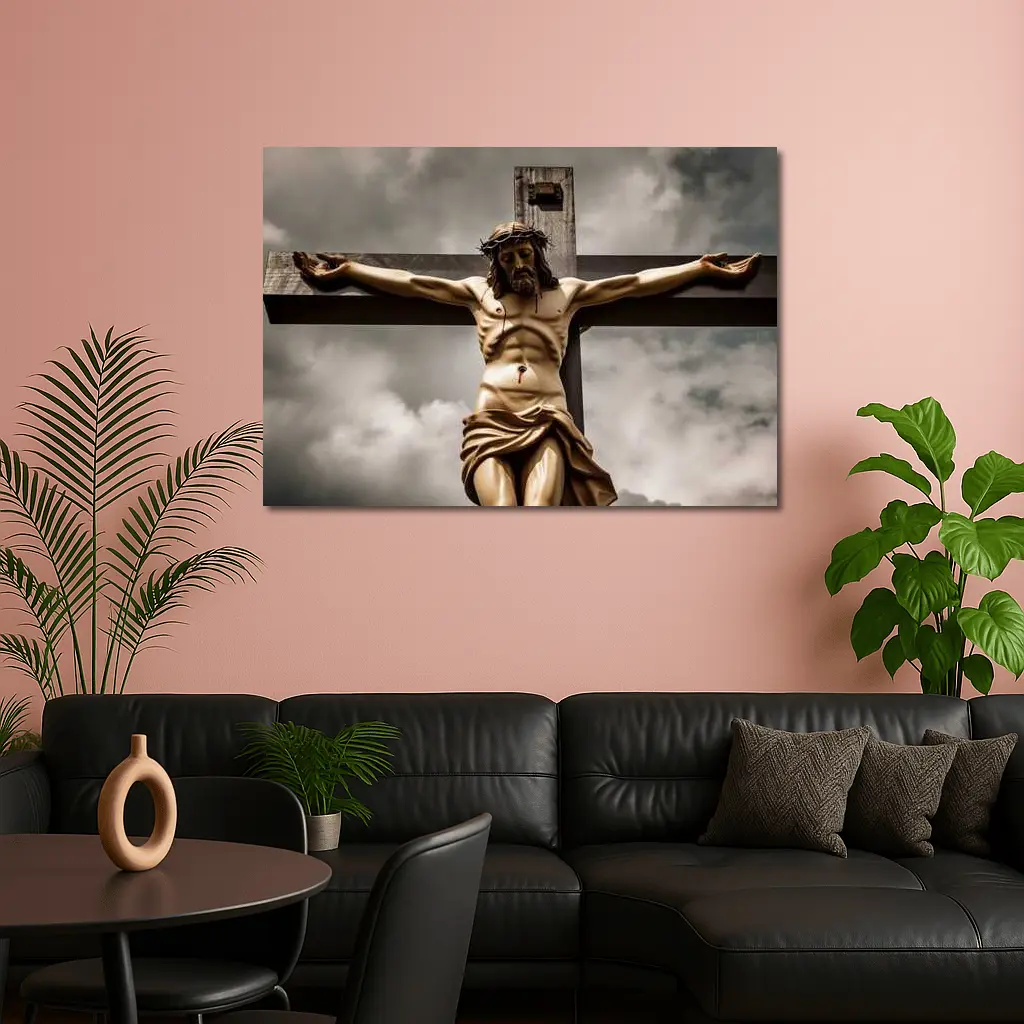 Jesus Christ Crucifixion Cross Dramatic Sky – Wall Art