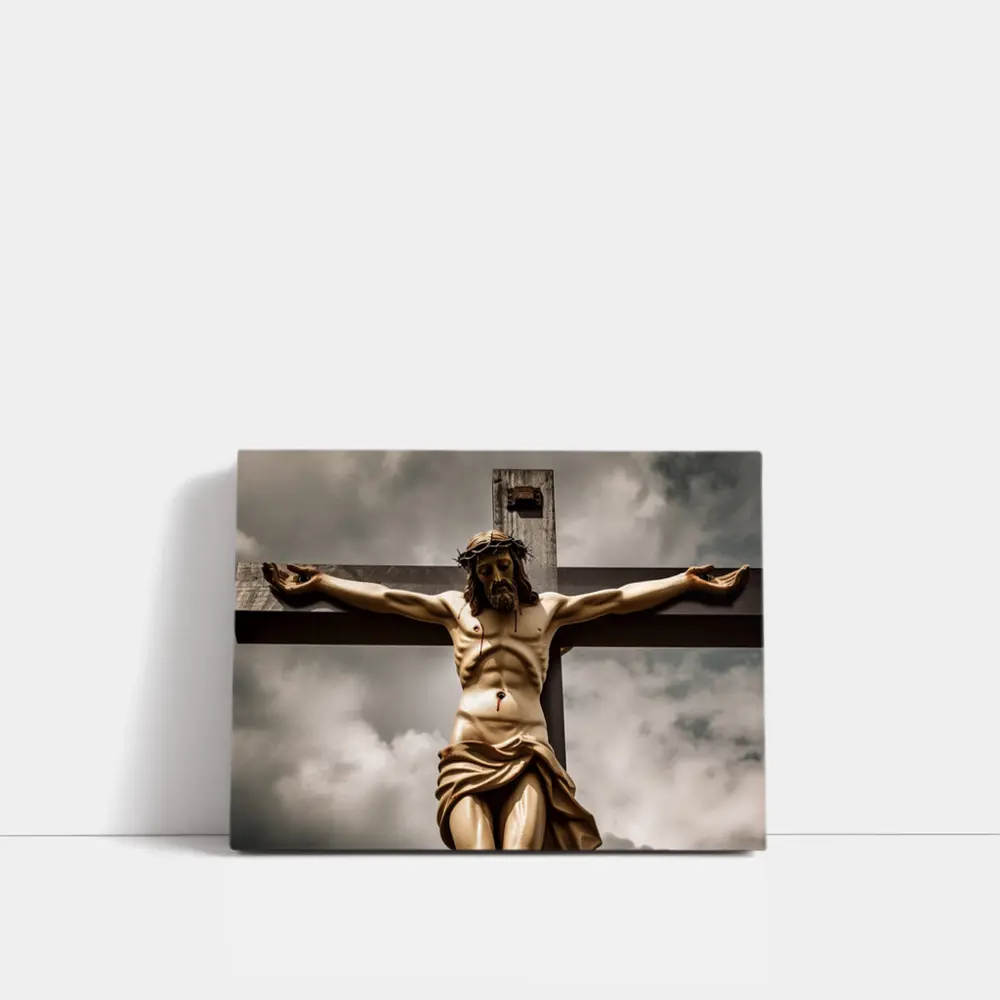 Jesus Christ Crucifixion Cross Dramatic Sky – Wall Art