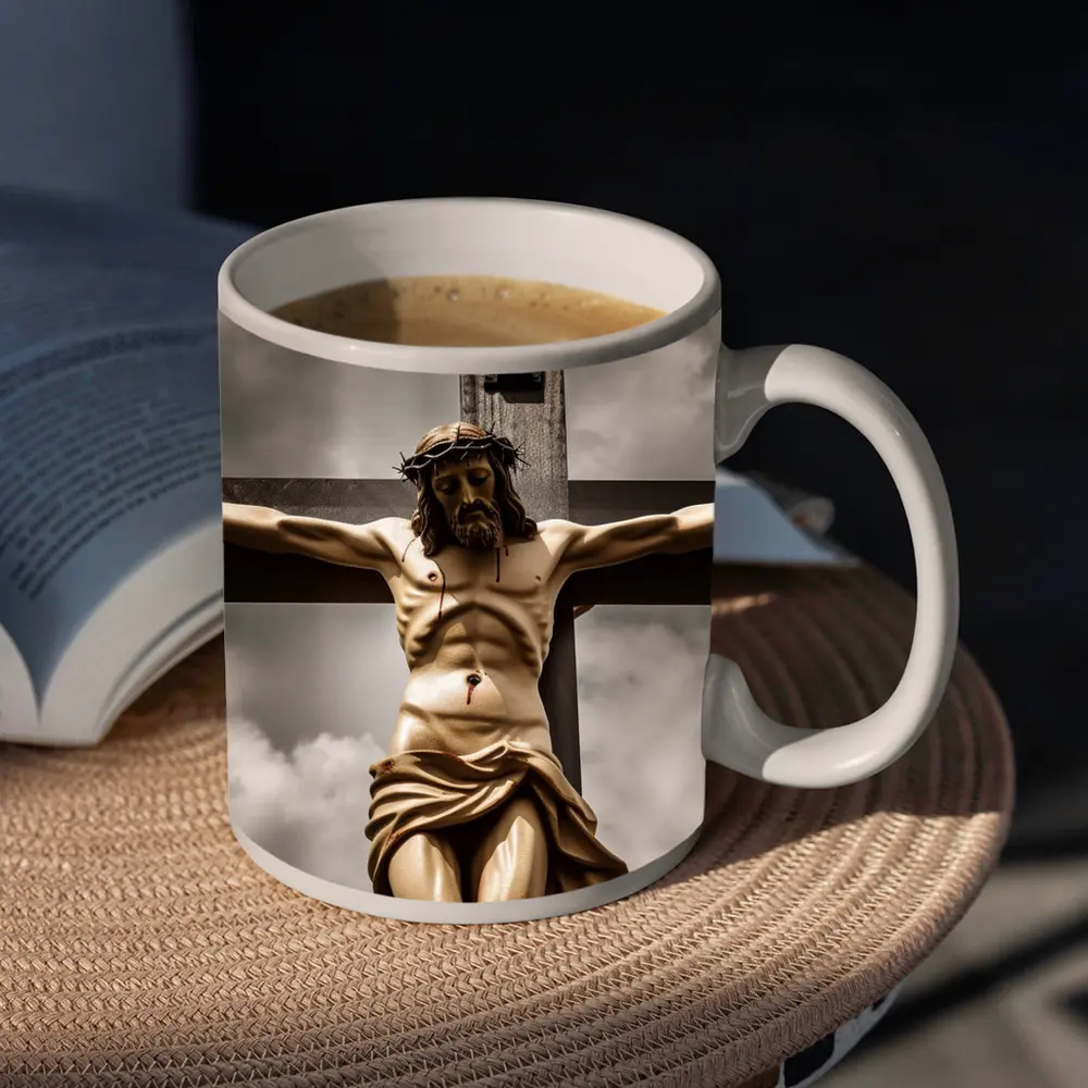 Jesus Christ Crucifixion Cross Dramatic Sky – Mugs