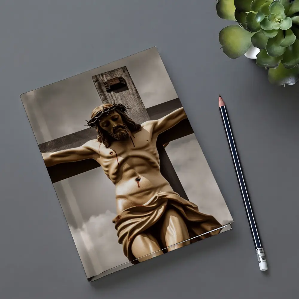 Jesus Christ Crucifixion Cross Dramatic Sky – Notebooks