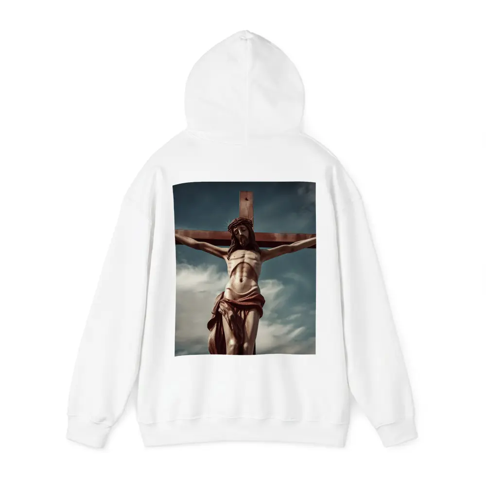 Jesus Christ Crucifixion Statue Dramatic Sky – Hoodies