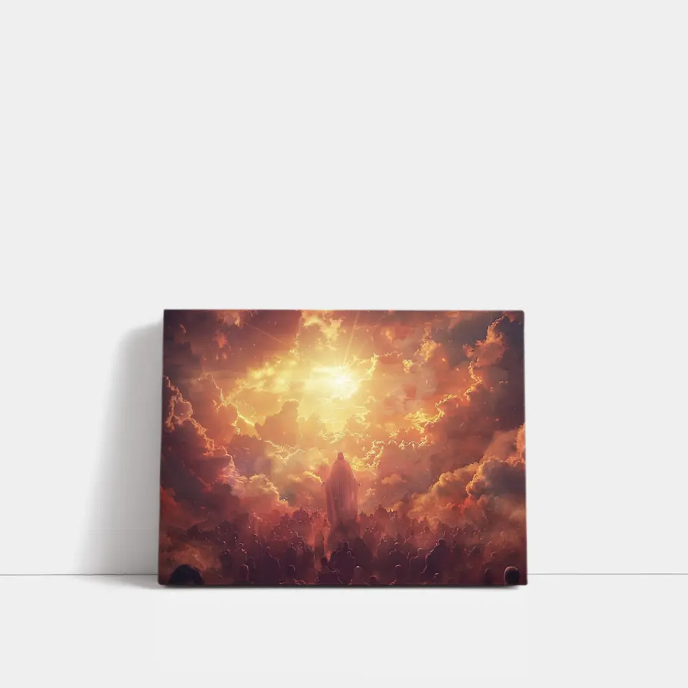 Jesus Christ Ascending Into Golden Heavenly Light – Wall Art